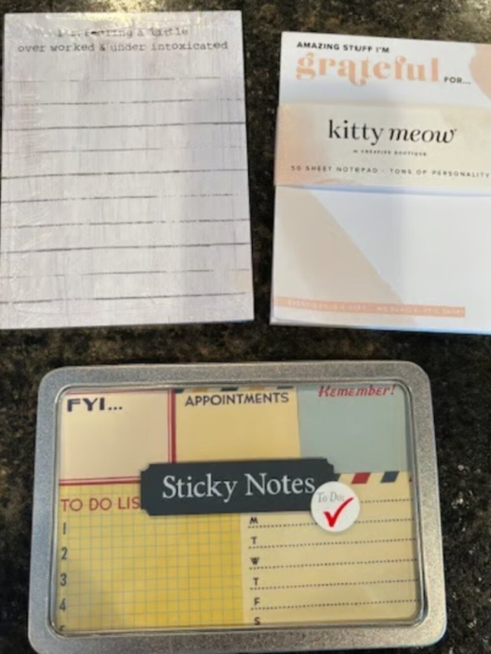 Set of 3 - sticky notes and notepads